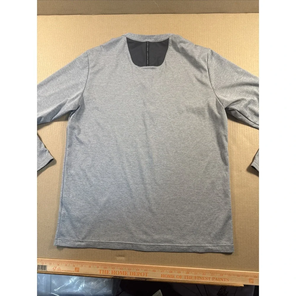 Adidas Adicross Henley Shirt Mens Large Gray Long Sleeve Golf Performance Fit